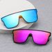 Counter Large Frame Colorful Unisex Real Film One-piece Outdoor Cycling Sunglasses UV Protection_desvips.com