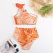 New Sexy One-piece Swimsuit Women Hot Spring Fashion One-shoulder Swimsuit Chiffon Split Beach Dress Set_desvips.com