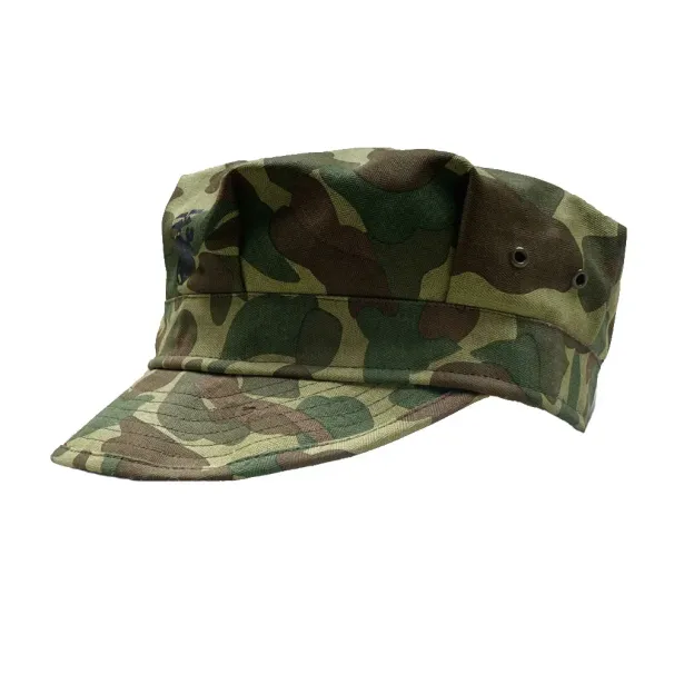 Soldier Camo Cap With Sun Visor For Men American Green Retro Restore Ancient Ways WW2 US Tactical Hat_desvips.com
