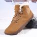 Men's Wide Fit Snow Boots Winter Thermal Insulated Waterproof Slip-Resistant High-Top Outdoor Shoes With Faux Fur Lining_desvips.com