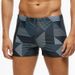 Men's Swim Trunks - Plaid Print & Quick-Dry Fabric (Elastic Waist UPF50+ Plus Size Beach & Hot Spring Wear Black/Blue/Red)_desvips.com