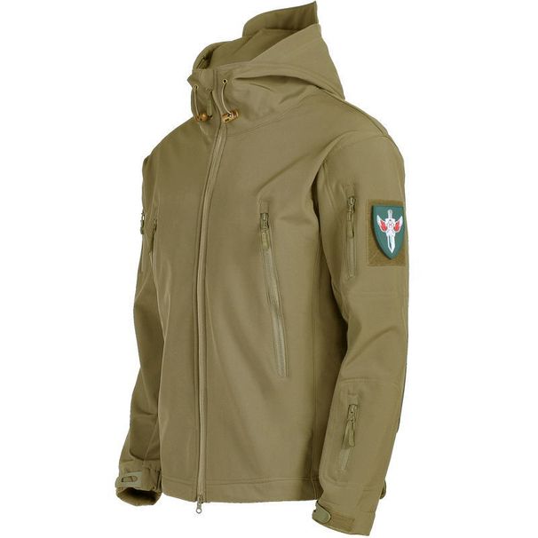 Men's Shark Skin Softshell Jacket - Waterproof Windproof Fleece-Lined Outdoor Coat For Skiing, Hiking, Fishing & Cycling (Winter, Spring, Autumn)_desvips.com