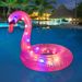 LED Swan & Flamingo Pool Floats - Inflatable Water Seat With Lights (Glow In Dark Non-Toxic PVC Max 300lbs Summer Party Decor Includes Repair Kit)_desvips.com