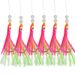 Luminous Squid Hook For And Mackerel, Boat Big Fish Bionic Lure Hook, 6 Hooks White Swordfish Hanging Fishing Set_desvips.com