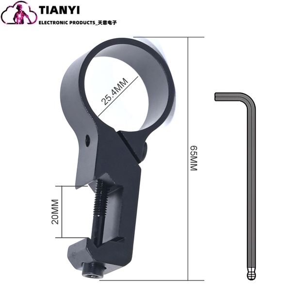 Tactical Ultralight Picatinny Rail 90 Degree Offset Side 25.4mm Ring Mount Adapter Tube 20mm Rail For Flashlight Laser Hunting_desvips.com