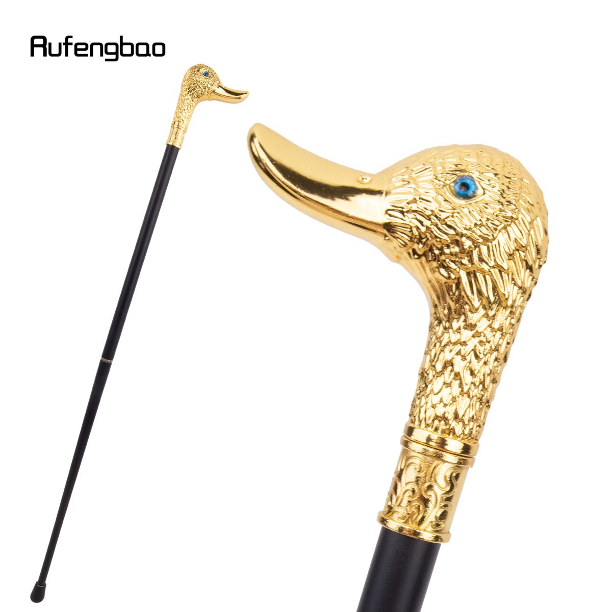 Golden Duck Head Fashion Walking Stick Decorative Stick Cospaly Fashionable Walking Cane Crosier 95cm Performance Stage Cane_desvips.com