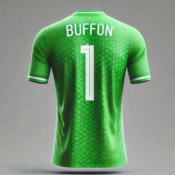 New Italian Buffon Men's Football Training Top Breathable Short Sleeve T Shirt With Number Trendy Jersey_desvips.com