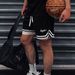 Basketball Muscle Fitness Men's Sports Shorts, Thin Mesh Quick-dry Casual Running Breathable Mid-length Shorts_desvips.com