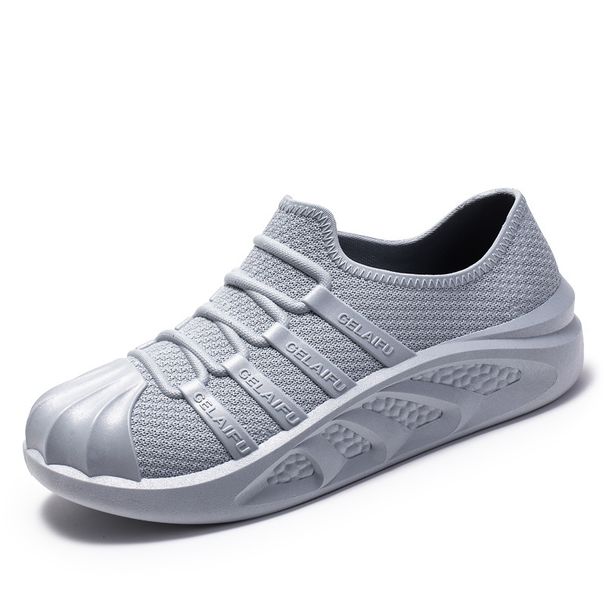 PVC Waterproof Velvet Removable Dual-purpose Men's Bag Heel Thermal Cotton Shoes Sports Platform Fashion Water Boots Work Rubber Shoes_desvips.com