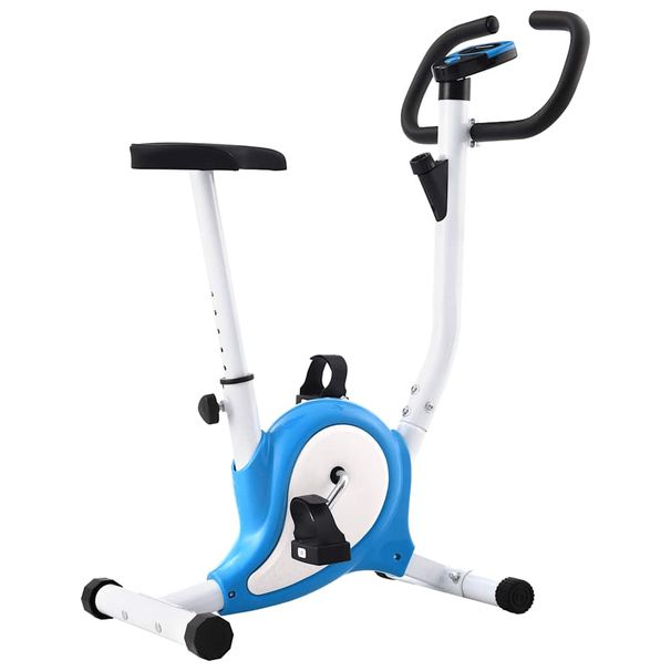 Compact Home Exercise Bike - Electronic Console Display - Durable Metal Frame - Adjustable Saddle - Non-Slip Pedals - Simple Resistance Mechanism_desvips.com
