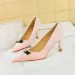 Shoes BIGTREE Woman Pumps Classic Basic Metal Decoration Pointed Toe Quality Ck 7Cm Thin New High Heels Mature Lady_desvips.com