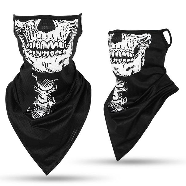 Sun Protection Cycling Rider Face Towel Ice Silk Skull Mask Neck Gaiter Summer Fishing Ear Hanging Headscarf Unisex_desvips.com
