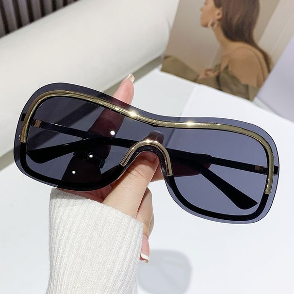 Y2K Millennial Hot Girl Frameless One-piece Outdoor Cycling New Sports Sunglasses Concave Shape Glasses_desvips.com