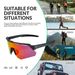 ROCKBROS Cycling Glasses Polarised Sports Glasses 4 Interchangeable Lenses Modern UV-400_desvips.com