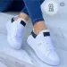 Casual Women Fashion Butterfly Decor Round Head Sneakers Leather Lace Up Platform Ladies Vulcanized Female Footwear_desvips.com