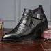 Winter Mens Elegant Boots Ankle Non Slip Leather Shoes British Zip Black Knight Boots Pointed Punk Platform Male Booties_desvips.com