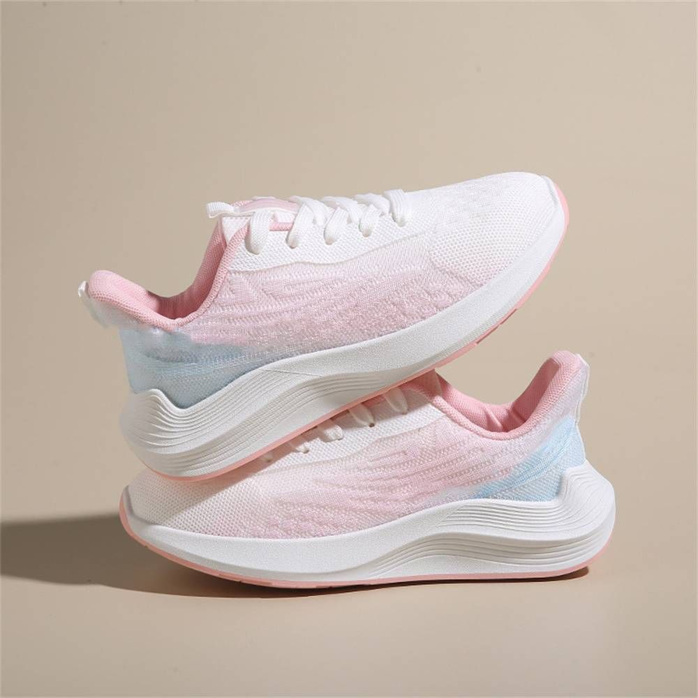 Summer 2025 Fashion Sneakers Women's Fly Mesh Breathable Thick Sole Lightweight Running Shoes 36-40_desvips.com