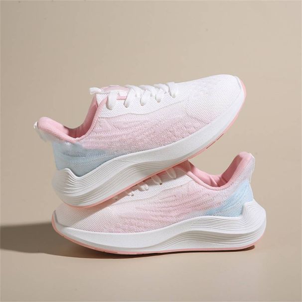 Summer 2025 Fashion Sneakers Women's Fly Mesh Breathable Thick Sole Lightweight Running Shoes 36-40_desvips.com