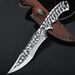 Purple Dragon VG10 Full Tang Fixed Blade Survival Knife With Leather Sheath_desvips.com