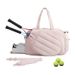 Lightweight Waterproof Polyester Tote Bag – Expandable Women's Sports Carryall For Outdoor Activities In Black/Tan/Pink/White_desvips.com