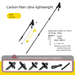 Carbon Fiber Ultra-Light Telescopic Trekking Walking Stick Lightweight Portable Outdoor Climbing_desvips.com