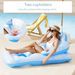 Premium Inflatable Pool Lounge Chair With Cup Holder Headrest Floating Sunbed For Adults Adjustable Backrest Footrest Heavy Duty PVC_desvips.com