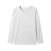 300g Overweight Pound Thickened Cotton Long Sleeve T-shirt Women's Autumn And Winter Loose White Couple Outfit Base Shirt_desvips.com