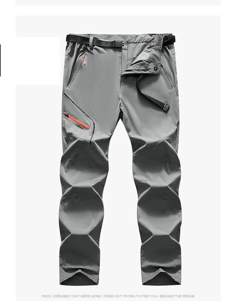 Men's Quick-Dry Nylon Hiking Pants - Lightweight, Stretchy & Breathable Outdoor Trousers For Summer Trekking, Cycling & Casual Wear_desvips.com