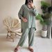 Women's Clothing 2 piece Set Large Size Cotton and Linen Shirt Set High Waist Loose Trousers_desvips.com