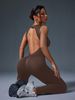 Women's Sexy Tight Fitting Yoga Bodysuit Outdoor Sports Hip Lifting Button down Fitness Wear_desvips.com