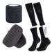 Soccer Socks adult thick short tube football socks shin guard strap set men and women dot glue non slip socks_desvips.com