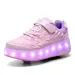 Flat Roller Skate Boys Girls flashing lights Two wheel roller shoes Led Light Luminous Sneakers Outdoor Casual Shoes_desvips.com