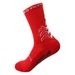 Adult Mid Calf Soccer Socks Thickened Terry Cloth Sole Breathable Non-Slip Running Socks With Shaped Design And Dotted Adhesive_desvips.com
