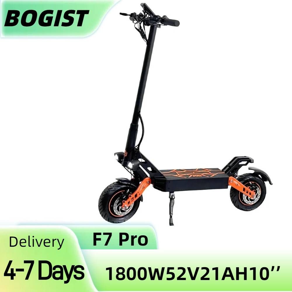 BOGIST F7 PRO 900W*2 Dual-Motor Electric Scooter 10'' All-terrian Escooter For Adult With 52V 21AH Battery_desvips.com