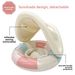 Kids Inflatable Swim Ring With Canopy & Handles - Thickened PVC For Ages 3-6 (Striped Design Sun Protection & Safety Pocket Outdoor Water Play)_desvips.com