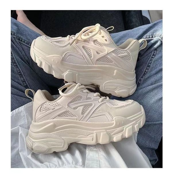 Thick Soled Height Enhancing Dad For Women 2024 Summer Korean Version New Versatile Sports Casual Single Shoes Ins Trend_desvips.com