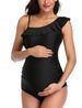 Maternity One-Piece Swimsuit - Off-Shoulder Ruffle Design Supportive & Comfortable For Pregnancy Sexy & Stylish For Beach & Pool_desvips.com