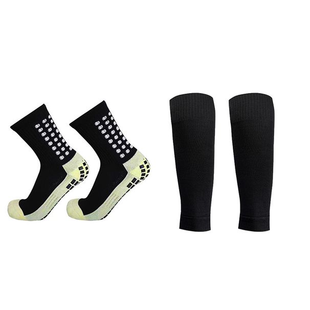 2-Piece Set Men's Compression Gaiters Leg Warmers Sports Sweat Absorbing Gaiters And Calf Socks For Outdoor Activities_desvips.com