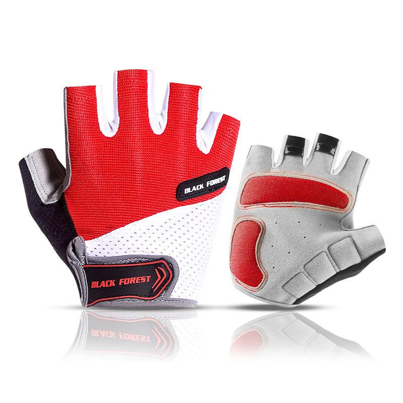 Half Finger Cycling Gloves, Anti-slip Shock Absorbing Breathable Workout Gloves For Biking Gym Outdoor Sports_desvips.com