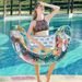 Eco-Friendly Pool Float - U-Shaped Inflatable Lounger With Backrest & Glitter Design For Adults Premium PVC Floating Chair For Beach & Pool Relaxation_desvips.com