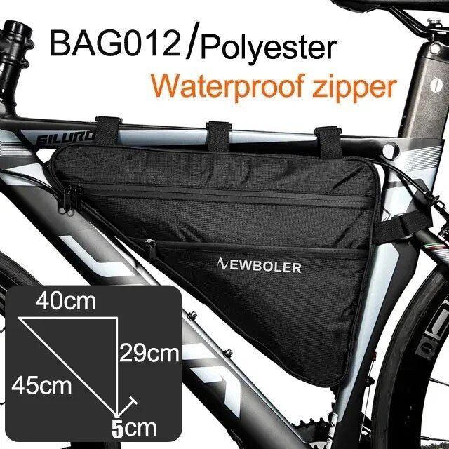 NEWBOLER Large Bicycle Triangle Bag Bike Frame Front Tube Bag Waterproof Cycling Bag Pannier Ebike Tool Bag Accessories_desvips.com