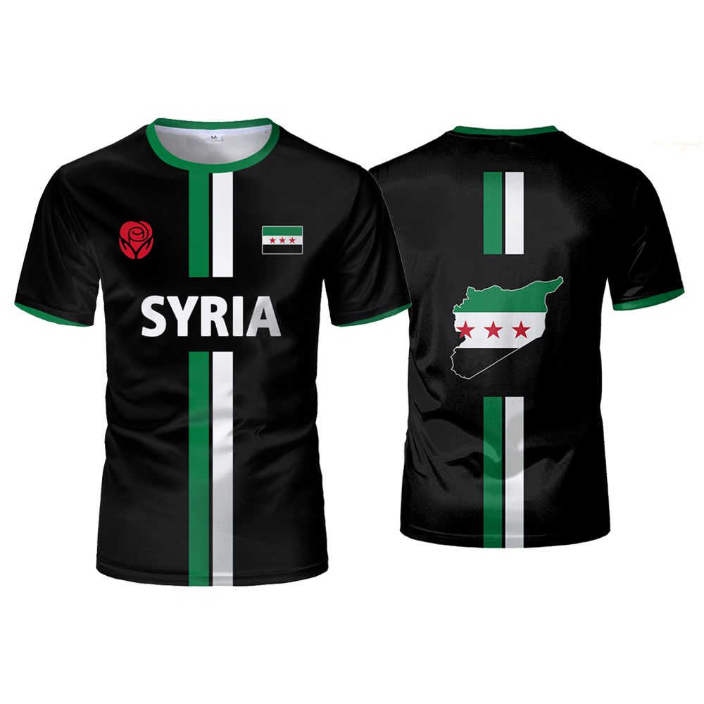 New Syria Football Jersey Men's Sports Syrian Flag Street Oversized Tops Unisex Casual Graphic T-shirts Mens Gifts_desvips.com