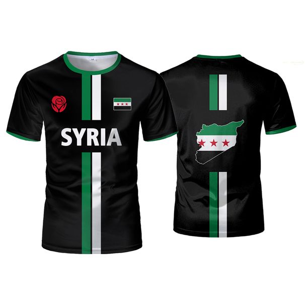 New Syria Football Jersey Men's Sports Syrian Flag Street Oversized Tops Unisex Casual Graphic T-shirts Mens Gifts_desvips.com