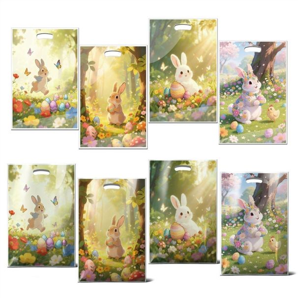 Easter Clothing Flat Candy Snowflake Pastry Printed Tote Bags, Holiday Gift Packaging, Exquisite Baking_desvips.com