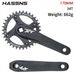 HASSNS XT Mountain Bike Square Hole Crank (104BCD) – Modified Single Chainring (Positive/Negative Teeth) For 9/10/11 Speed_desvips.com