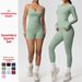 Women's Quick Drying Breathable Solid Color Yoga Suit Set Nude Feel Tight Fitting Brushed Eight Piece Fitness Sports Outfit_desvips.com