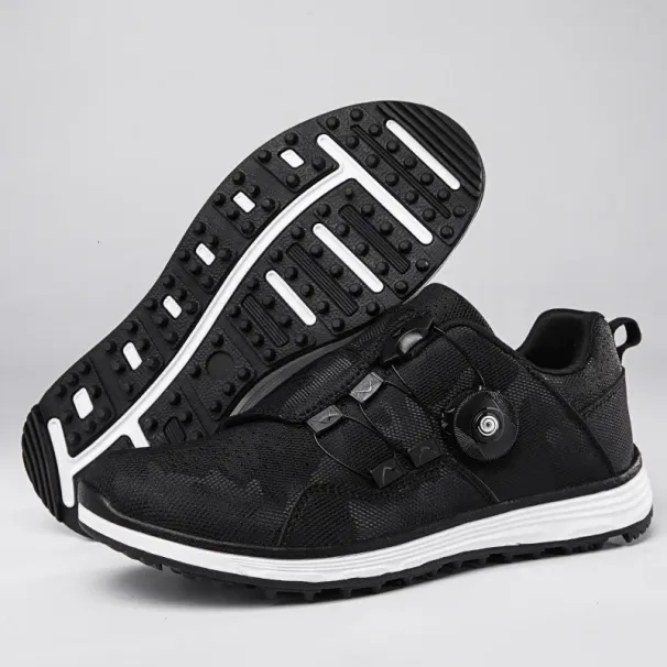 Golf Ddmysaturn New For Men S Leisure Sports Knob Buckle With Broken Nails Anti Slip And Wear Resistant Shoes A_desvips.com