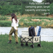Outdoor Portable Picnic Trolley Small Trailer Camping Stall Folding Cart_desvips.com