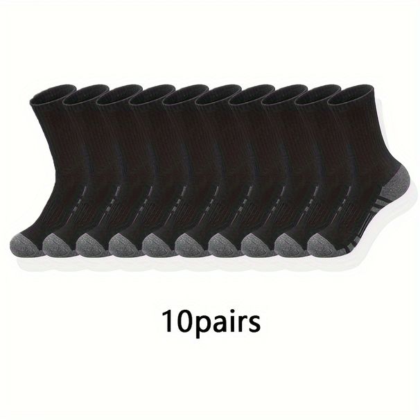 10/20/30 Pairs Men's Classic Crew Unisex Sports For Men Running Basketball Anti-slip Socks Outdoor All Seasons_desvips.com