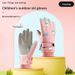 Winter Children's Ski With Fleece, Touchscreen, Cycling, Five-Finger, Non-Slip, Windproof, Kids, Students, Warm Gloves_desvips.com
